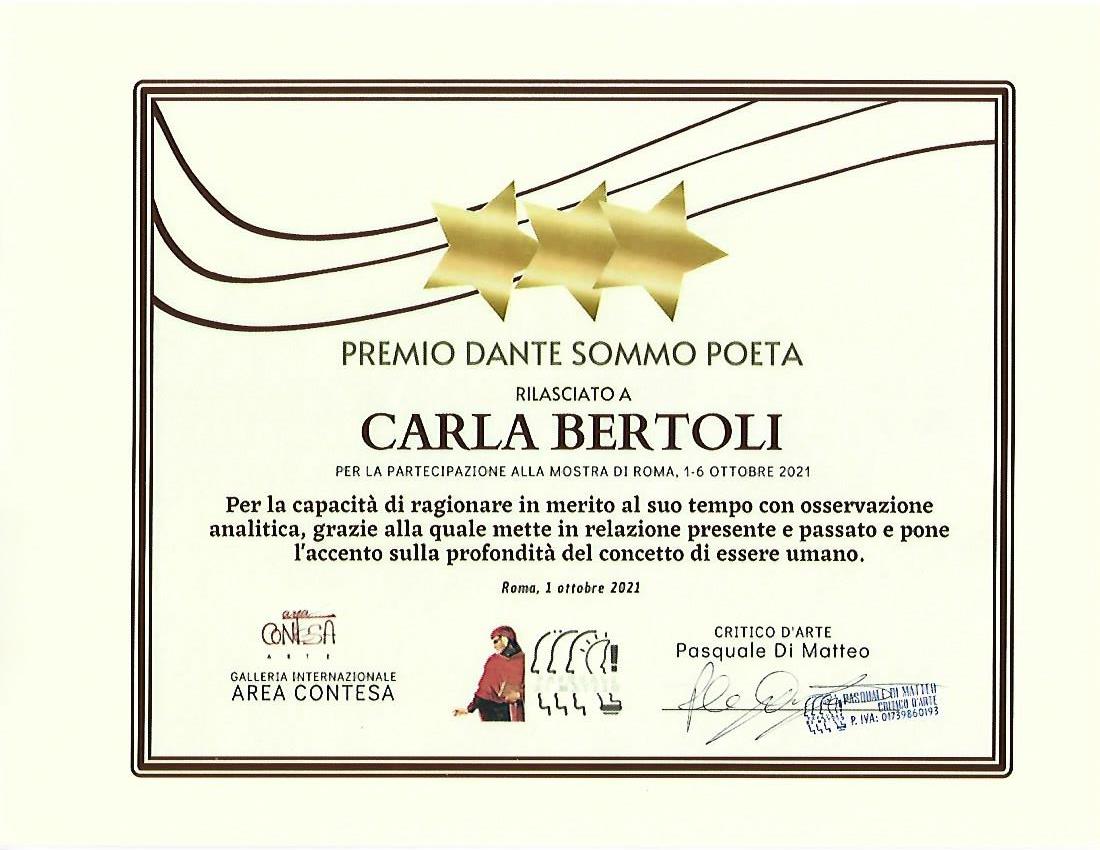 Attestato Premio Dante Sommo Poeta - Anno 2021 